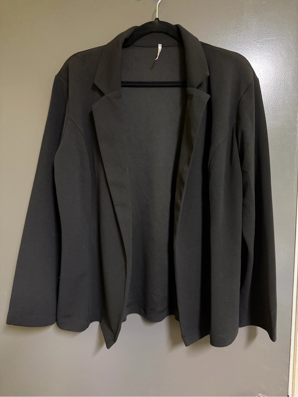 Classic Black Open-Front Women's Blazer